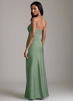 Azazie Saylor Brudtärnklänningar Klä av Sjöjungfru i Stretch Satin Axelbandslös Matcha image5