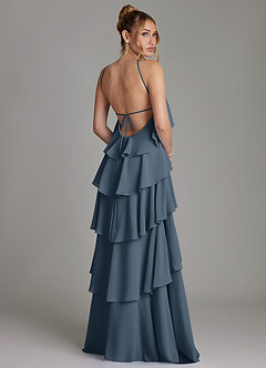 Azazie Deena Bridesmaid Dresses Neptune A-Line Ruched Chiffon Dress image2