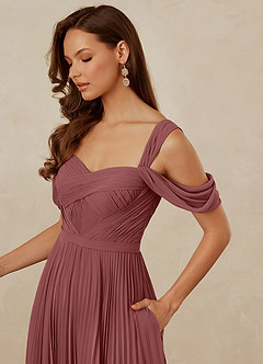Christian Siriano Bridal for Azazie 1013 Bridesmaid Dresses Amethyst A-Line Off the Shoulder Chiffon Dress image6