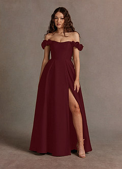 Maxi jurk Azazie Romance Wine image3
