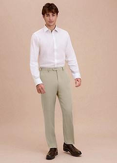 front Ethan Burgundy Refined Weave Performance Dress Pants