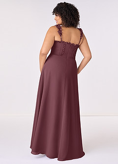 Barbie ♥ Azazie Bridesmaid Dresses Sangria A-Line Sweetheart Neckline Chiffon Dress image7