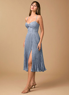 Annie Powder Blue Pleated Midi Dress image6