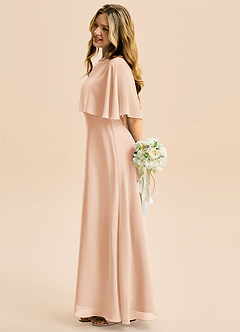 Azazie Maris Junior Abito A-Line in Chiffon Rosa Inglese image3