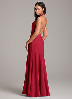 Azazie Lorena Bridesmaid Dresses Scarlet Mermaid Pleated Chiffon Dress image6
