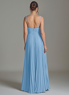 Azazie Catie Robes de demoiselle d'honneur Robe Trapèze en Mousseline de soie Encolure en Forme de Cœur Poudre Bleue image6