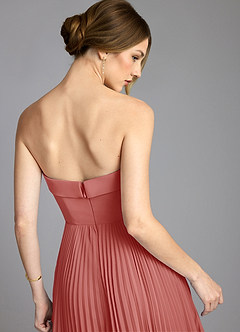Azazie Mariana Bridesmaid Dresses Antique Rose A-Line Strapless Chiffon Dress image6