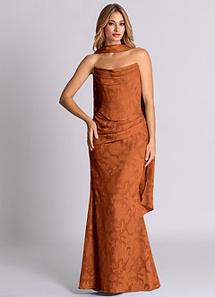 Azazie Sorrel At-home Try On Dresses Black Mermaid Corset Floral Burnout Convertible Dress image5