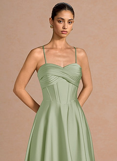 Lilyia Light Green Midi Dress image6