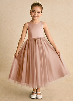 Azazie Solia Sukienki dla dziewczynek sypiących kwiaty Suknia balowa Tiul Długość kostki Sukienka image2