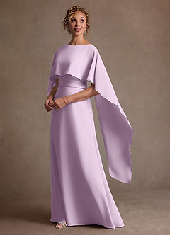 Azazie Marilla Moeder van de bruid jurken A-Lijn Jurk van Chiffon Geplooid Frosted Lila image5