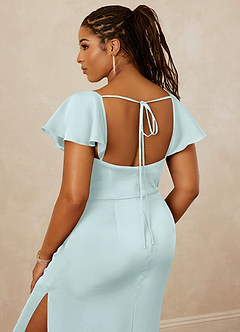 Christian Siriano Bridal for Azazie 1005 Brautjungfernkleider Etui Herzausschnitt Stretch-Satin Kleid Seegrün image10