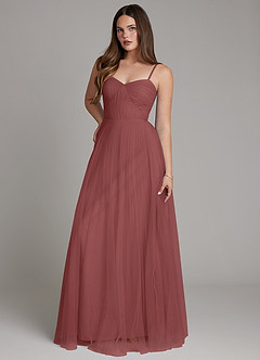 Azazie Teagan Bridesmaid Dresses Amethyst A-Line Sweetheart Neckline Tulle Dress image4