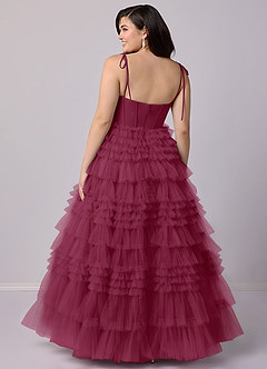 Barbie ♥ Azazie Bridesmaid Dresses Mulberry A-Line Sweetheart Neckline Tulle Dress image7