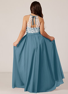 Azazie Fahari Junior Bermuda A-Line Lace Chiffon Dress image1
