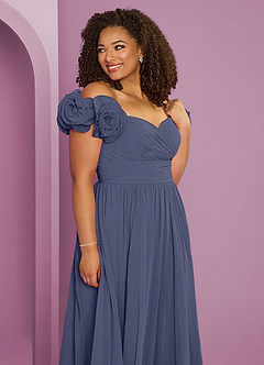 Barbie ♥ Azazie Bridesmaid Dresses Stormy A-Line Off the Shoulder Chiffon Convertible Dress image4