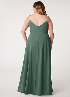 Azazie Daenerys 신부 들러리 드레스 A라인 쉬폰 플로어 길이 드레스 image9