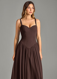 Azazie Evadina Suknie dla druhen Linia A Gorset Szyfon Do ziemi Sukienka image6