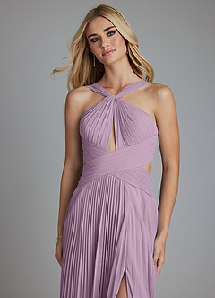 Azazie Hosanna Brautjungfernkleider A-Linie Plissee Chiffon Kleid Blauregen image4