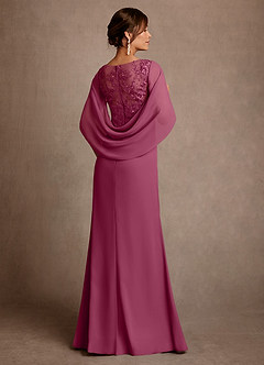 Azazie Santa Clara Mother of the Bride Dresses Mulberry A-Line Lace Dress image2