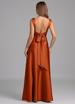 Azazie Beatrice 신부 들러리 드레스 A라인 스윗하트 네크라인 스트레치 새틴 바닥 길이 드레스 image6