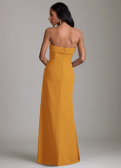 Azazie Aretha Brudepigekjoler En streg Stropløs Chiffon Gulv-længde Kjole image2