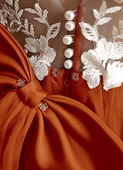 Azazie Mixie vestidos de niña de las flores Vestido de Pimenton de Encaje de Corte Princesa image8