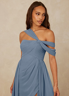 Christian Siriano Bridal for Azazie 1014 Bridesmaid Dresses Twilight A-Line Off the Shoulder Chiffon Dress image7