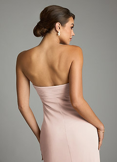 Azazie Saylor Brudtärnklänningar Klä av Sjöjungfru i Chiffong Axelbandslös Rosenblad image10