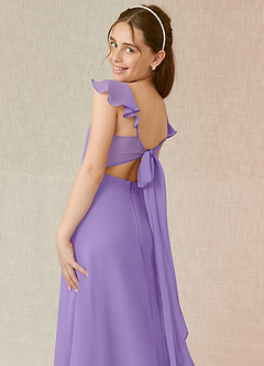 Azazie Everett Junior Tahiti A-Line Chiffon Dress image7