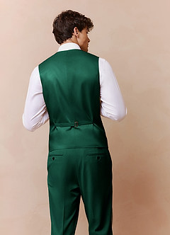 front James Emerald Structured Stretch Suit Vest