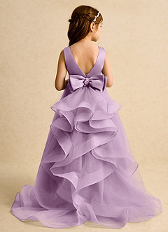 Azazie Lior Flower Girl Dresses Wisteria Ball-Gown Pleated Tulle Dress image8
