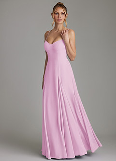 Azazie Imani Bridesmaid Dresses Candy Pink A-Line Sweetheart Neckline Chiffon Dress image6