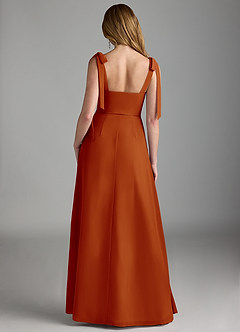 Azazie Lizet Bridesmaid Dresses Paprika A-Line Sweetheart Neckline Chiffon Dress image2