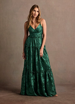 Sansa Dark Green Maxi Dress image2