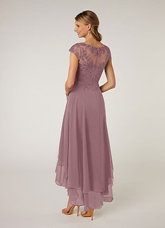 Azazie Shonda Mother of the Bride Dresses Dusty Rose Lace Chiffon Dress image5