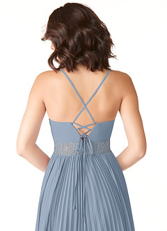 Azazie Devyn 신부 들러리 드레스 A라인 쉬폰 발목 길이 드레스 image6
