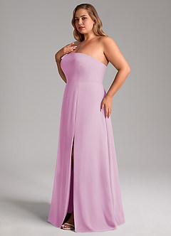 Azazie Wren Bridesmaid Dresses Candy Pink A-Line Side Slit Chiffon Convertible Dress image13
