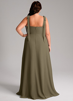 Azazie Debra Bridesmaid Dresses Willow Green A-Line with Pockets Chiffon Convertible Dress image9