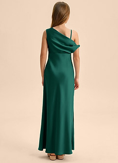 Azazie Emerson Junior Klä av Tubklänning i Stretch Satin Av axeln image2