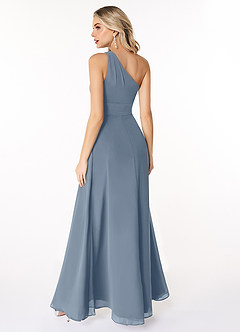 Azazie Dallas Bridesmaid Dresses Twilight A-Line One Shoulder Chiffon Dress image2