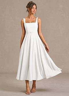 Zosia White Midi Dress image3
