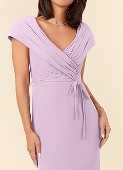 Azazie Bailora Mother of the Bride Dresses Frosted Lilac Mermaid Ruched Chiffon Dress image4