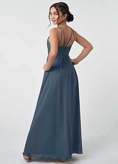 Azazie Leighton Junior Neptune A-Line Pleated Chiffon Dress image5
