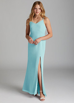 Azazie Becca Junior Sea Glass Mermaid Chiffon Dress image1