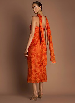 Aisha Tangerine Midi Dress image2