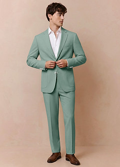 front Owen Matcha Chaqueta de traje ligera a medida