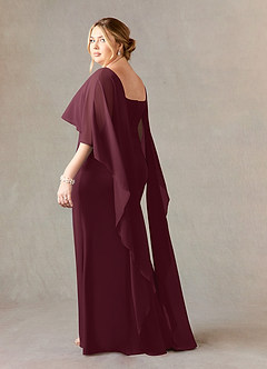 Azazie Dion Mother of the Bride Dresses Cabernet Sheath Scoop Stretch Crepe Dress image12