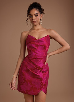 Mini jurk Yves Robijn Fuchsia image1