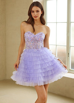 Elarisse Purper Mini-jurk image1